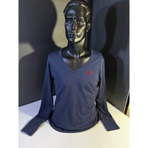 U.S. Polo Assn. Women's Long Sleeve V-Neck T-Shirt